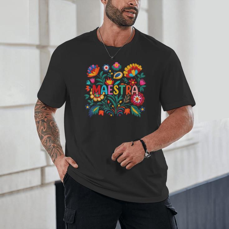 Maestra Flowers Spanish Teacher Cinco De Mayo Unisex T-Shirt, novelty gifts, funny gifts Maestra Flowers Spanish Teacher Cinco De Mayo Unisex T-Shirt, novelty gifts, funny gifts
