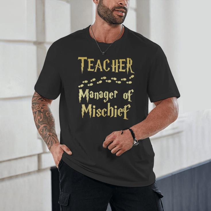 Magical Teacher Manager Of Mischief Birthday Family Party Unisex T-Shirt, novelty gifts, funny gifts Magical Teacher Manager Of Mischief Birthday Family Party Unisex T-Shirt, novelty gifts, funny gifts