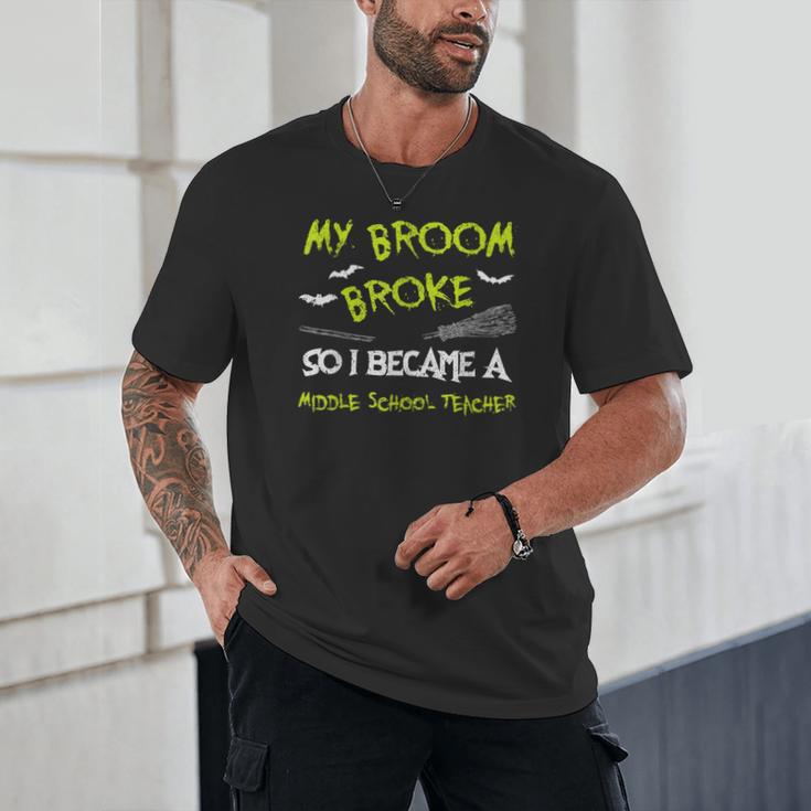 Middle School Teacher Halloween Costume Shirt Lazy Unisex T-Shirt, novelty gifts, funny gifts