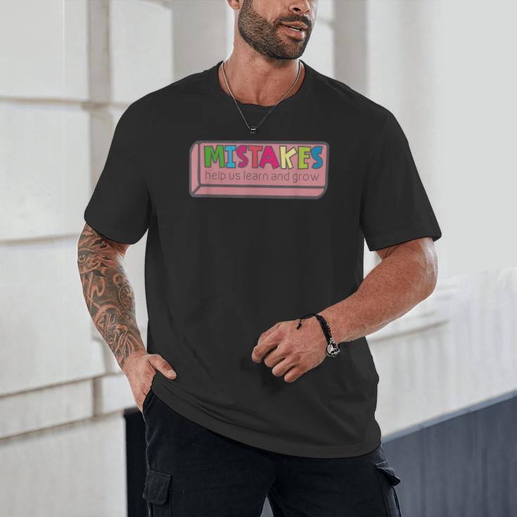 Mistakes Help Us Grow And Learn Teacher Unisex T-Shirt, novelty gifts, funny gifts Mistakes Help Us Grow And Learn Teacher Unisex T-Shirt, novelty gifts, funny gifts