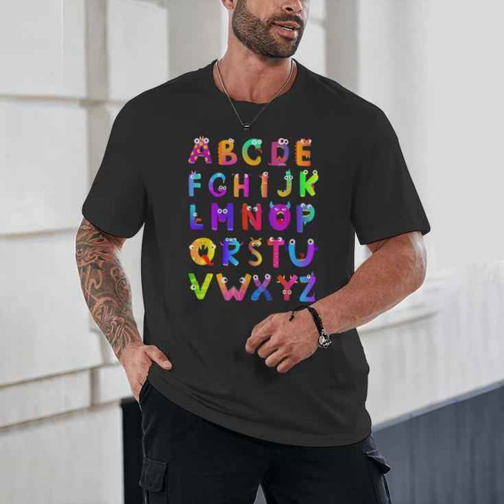 Monster ABC Cute Alphabet Halloween Teacher Costume Kids Unisex T-Shirt, novelty gifts, funny gifts