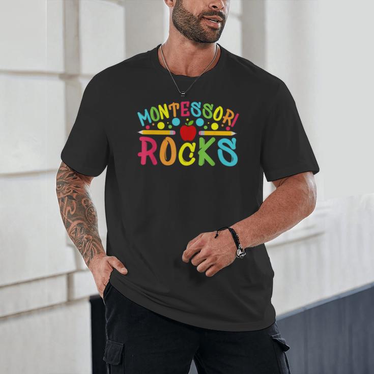 Montessori Rocks Montessori Teacher Back To School Unisex T-Shirt, novelty gifts, funny gifts