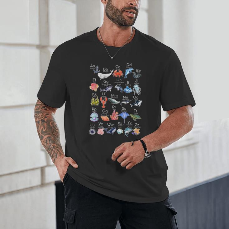 Ocean Animals Alphabet Cute Sea Life ABC Marine Kids Teacher Unisex T-Shirt, novelty gifts, funny gifts Ocean Animals Alphabet Cute Sea Life ABC Marine Kids Teacher Unisex T-Shirt, novelty gifts, funny gifts