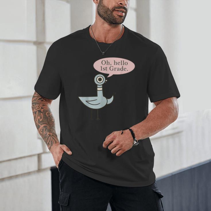 Oh Hello First Graders Cute Pigeon 1st Grade Teacher Unisex T-Shirt, novelty gifts, funny gifts Oh Hello First Graders Cute Pigeon 1st Grade Teacher Unisex T-Shirt, novelty gifts, funny gifts