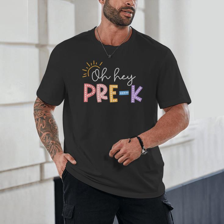 Oh Hey Pre K Student Teacher Happy First Day Back To School Unisex T-Shirt, novelty gifts, funny gifts Oh Hey Pre K Student Teacher Happy First Day Back To School Unisex T-Shirt, novelty gifts, funny gifts