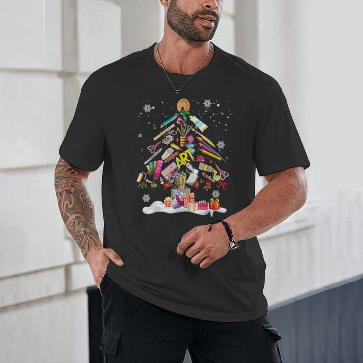 Paintbrush Christmas Tree Decor Xmas For Artist Art Teacher For Men Women Unisex T-Shirt, novelty gifts, funny gifts Paintbrush Christmas Tree Decor Xmas For Artist Art Teacher For Men Women Unisex T-Shirt, novelty gifts, funny gifts
