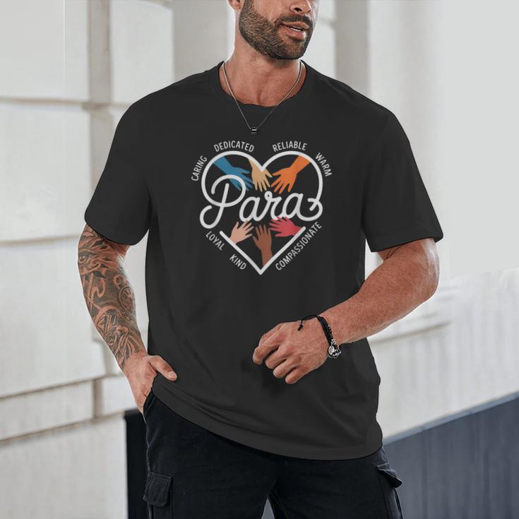 Para Heart Paraprofessional Teacher Paraeducator Unisex T-Shirt, novelty gifts, funny gifts