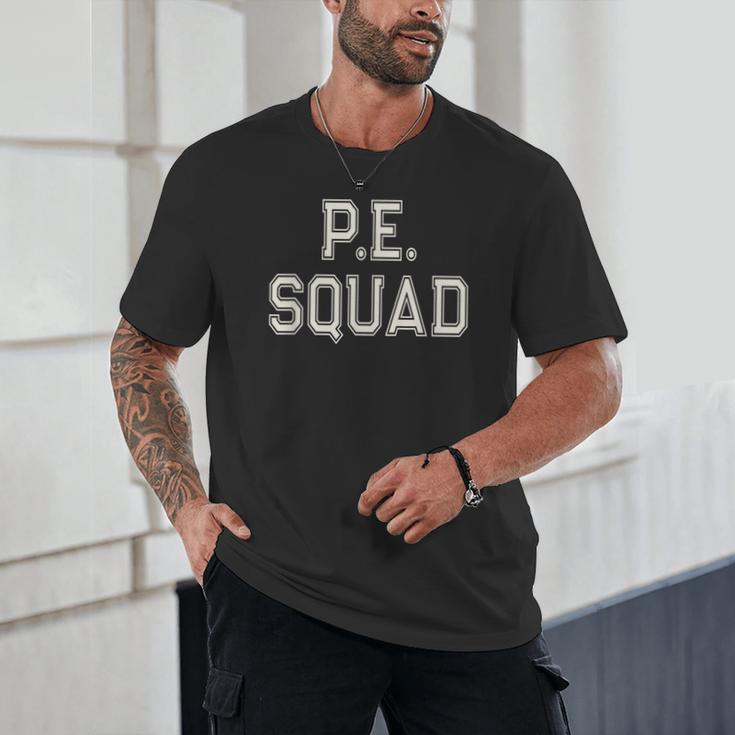 PE SQUAD Physical Education PE Teacher Team Kids Gym Crew Unisex T-Shirt, novelty gifts, funny gifts