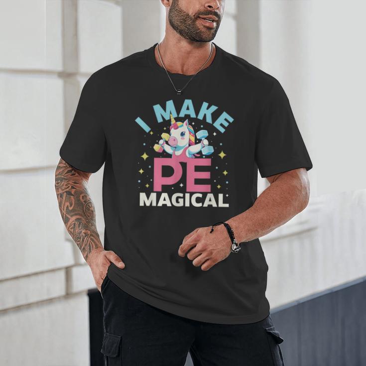 PE Teacher Unicorn I Make PE Magical Unisex T-Shirt, novelty gifts, funny gifts PE Teacher Unicorn I Make PE Magical Unisex T-Shirt, novelty gifts, funny gifts