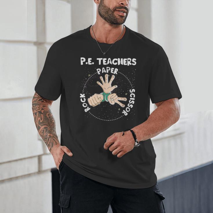 Physical Education PE Teacher Rock Paper Scissor Unisex T-Shirt, novelty gifts, funny gifts