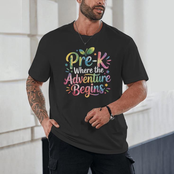 Pre-K Where The Adventure Begins Preschool Teachers Students Unisex T-Shirt, novelty gifts, funny gifts