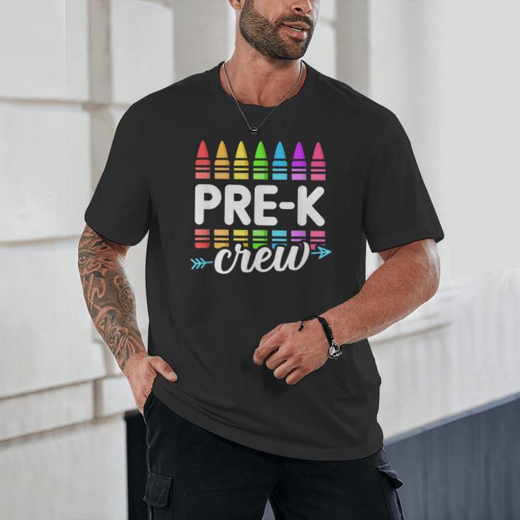 Pre-K Crew Teacher Team Squad Hello Back School Graduation Unisex T-Shirt, novelty gifts, funny gifts