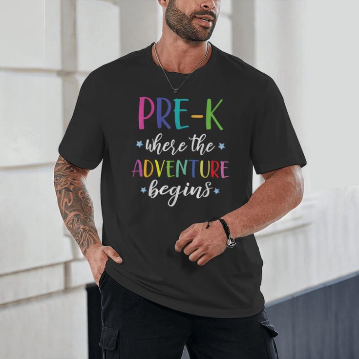 Pre-K Teacher Adventure Begins First Day Preschool Teachers Unisex T-Shirt, novelty gifts, funny gifts Pre-K Teacher Adventure Begins First Day Preschool Teachers Unisex T-Shirt, novelty gifts, funny gifts