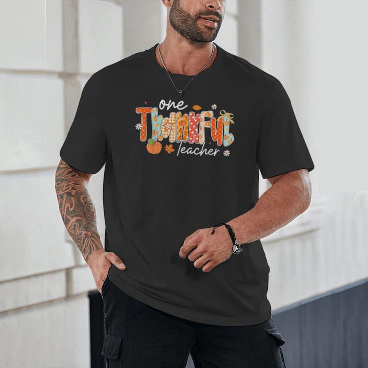 Preppy One Thankful Teacher Coquette Thanksgiving Teacher Unisex T-Shirt, novelty gifts, funny gifts Preppy One Thankful Teacher Coquette Thanksgiving Teacher Unisex T-Shirt, novelty gifts, funny gifts