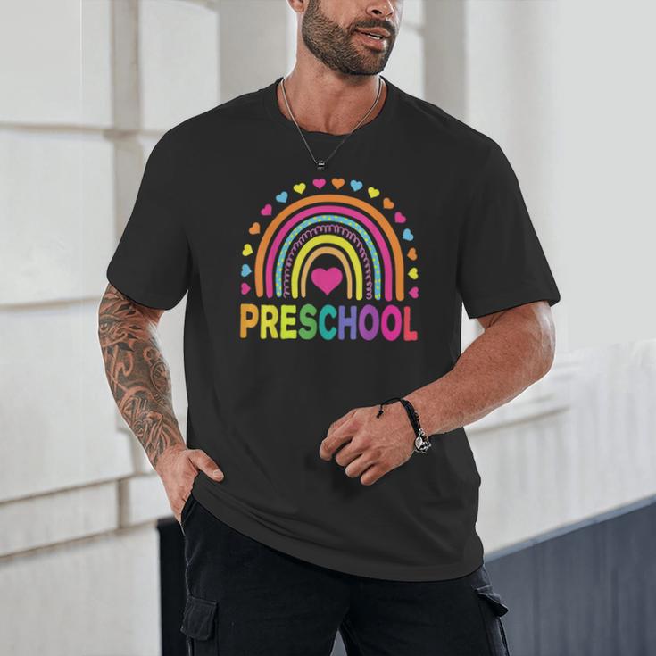 Preschool Rainbow Girls Boys Kids Teacher Back To School Unisex T-Shirt, novelty gifts, funny gifts