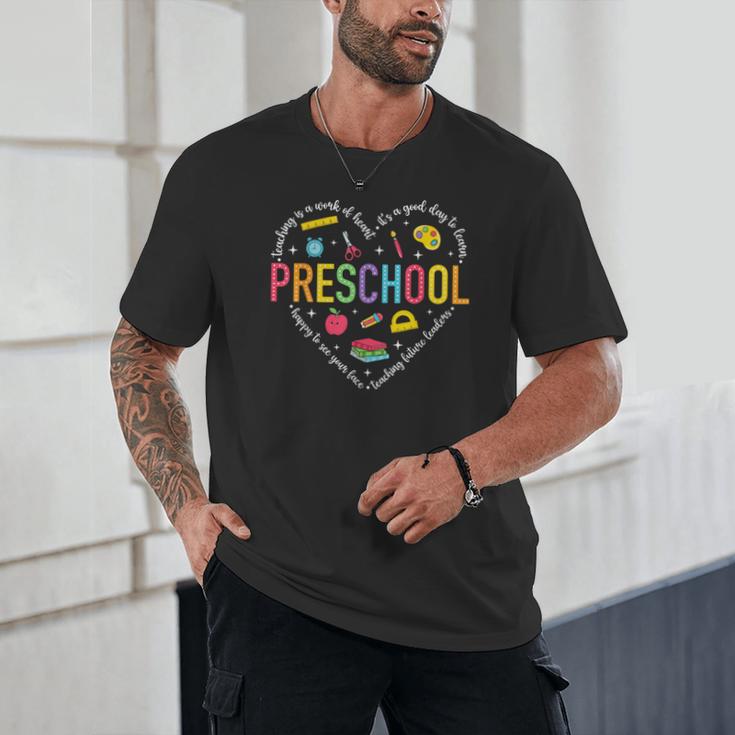 Preschool Teacher Pre-K Heart First Day Of Preschool Kids Unisex T-Shirt, novelty gifts, funny gifts Preschool Teacher Pre-K Heart First Day Of Preschool Kids Unisex T-Shirt, novelty gifts, funny gifts