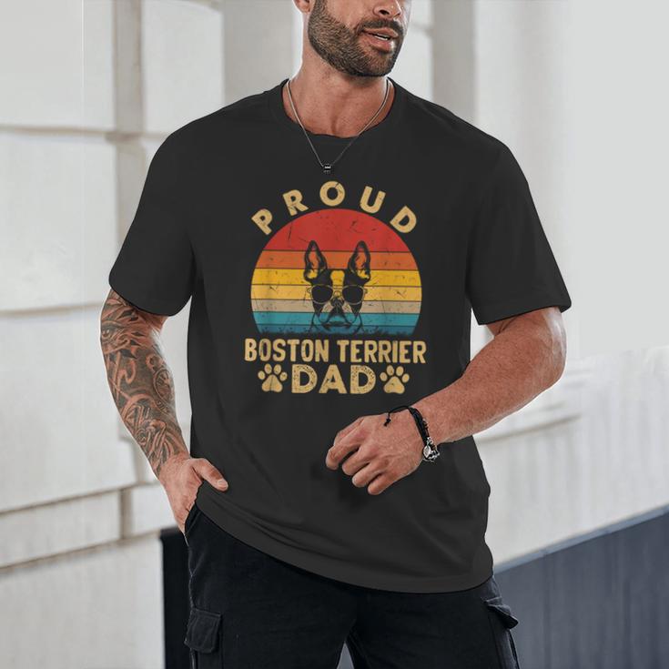 Proud Boston Terrier Dad Dog Owner Fathers Day Men Women Kids Unisex T-Shirt, novelty gifts, funny gifts
