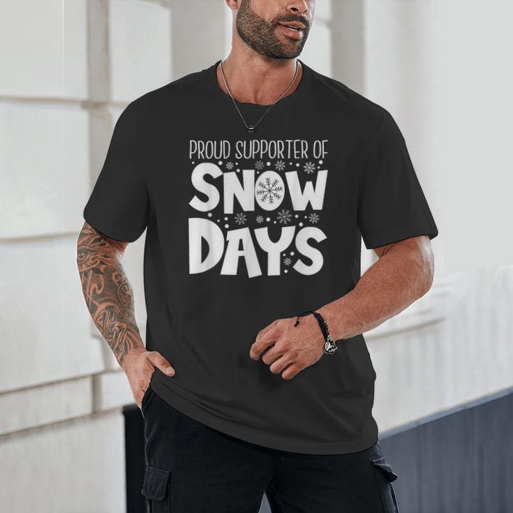 Proud Supporter Of Snow Days Teacher Christmas Men Women Unisex T-Shirt, novelty gifts, funny gifts