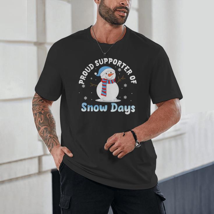 Proud Supporter Of Snow Days Teacher Unisex T-Shirt, novelty gifts, funny gifts Proud Supporter Of Snow Days Teacher Unisex T-Shirt, novelty gifts, funny gifts