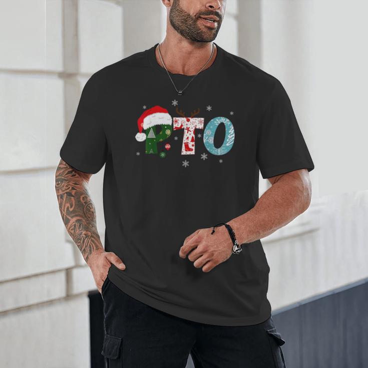 PTO Santa Hat Reindeer Parent Teacher Organization Christmas Unisex T-Shirt, novelty gifts, funny gifts PTO Santa Hat Reindeer Parent Teacher Organization Christmas Unisex T-Shirt, novelty gifts, funny gifts