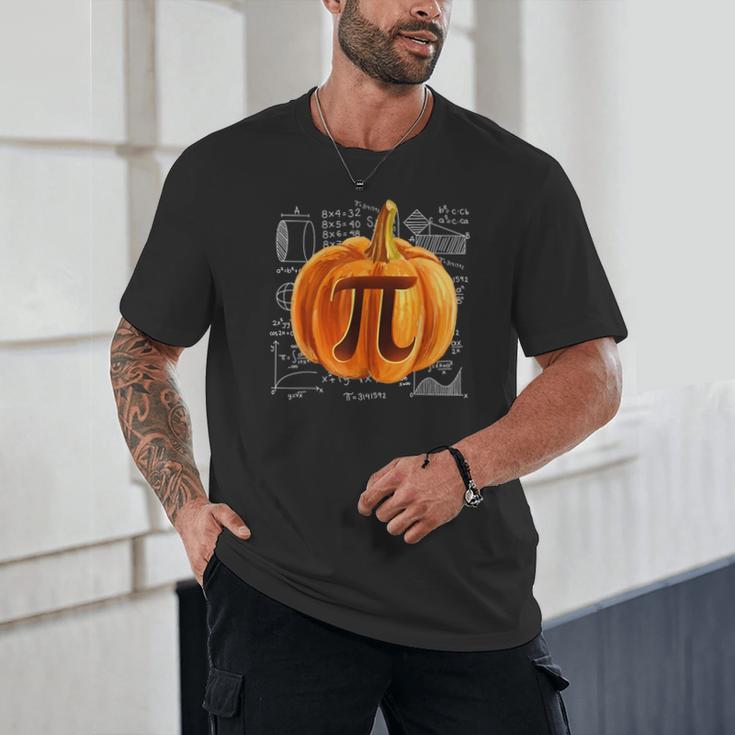 Pumpkin Pie Halloween Thanksgiving Math Teacher Pi Day Unisex T-Shirt, novelty gifts, funny gifts