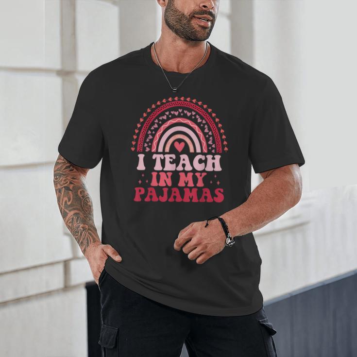 Rainbow Retro Homeschool Mom Teacher I Teach In My Pajamas Unisex T-Shirt, novelty gifts, funny gifts Rainbow Retro Homeschool Mom Teacher I Teach In My Pajamas Unisex T-Shirt, novelty gifts, funny gifts