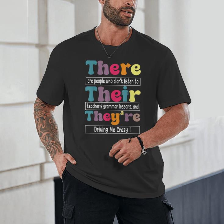 There Their They'Re English Teacher Grammar Memes Unisex T-Shirt, novelty gifts, funny gifts There Their They'Re English Teacher Grammar Memes Unisex T-Shirt, novelty gifts, funny gifts
