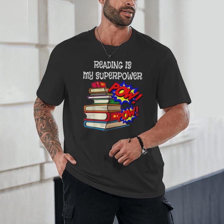 Reading Is My Super Power Superhero Best English Teacher Unisex T-Shirt, novelty gifts, funny gifts