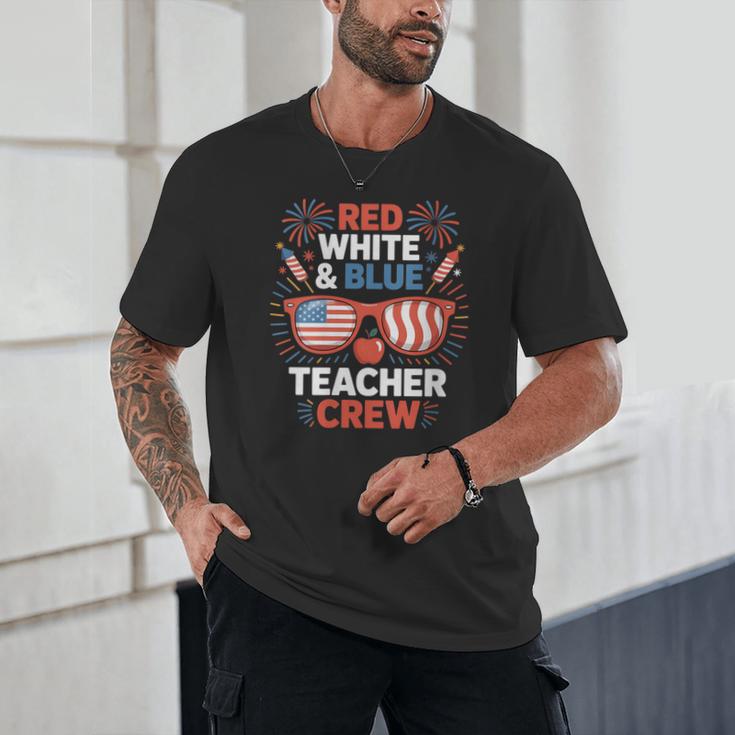 Red & Blue Teacher Crew Shirt 4th Of July Sunglasses Unisex T-Shirt, novelty gifts, funny gifts Red & Blue Teacher Crew Shirt 4th Of July Sunglasses Unisex T-Shirt, novelty gifts, funny gifts