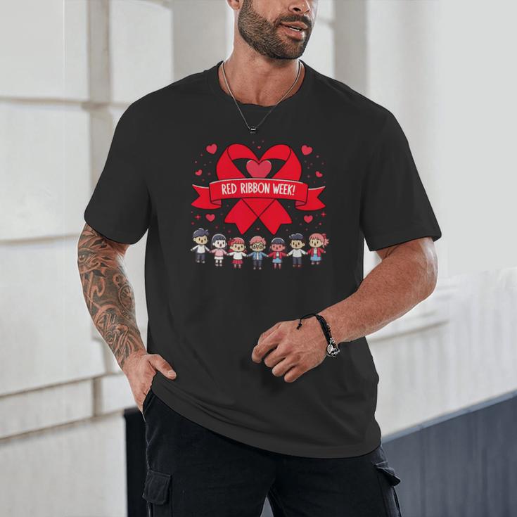 Red Ribbon Week Awareness For Students And Teachers Men Women Girls Kids Unisex T-Shirt, novelty gifts, funny gifts Red Ribbon Week Awareness For Students And Teachers Men Women Girls Kids Unisex T-Shirt, novelty gifts, funny gifts