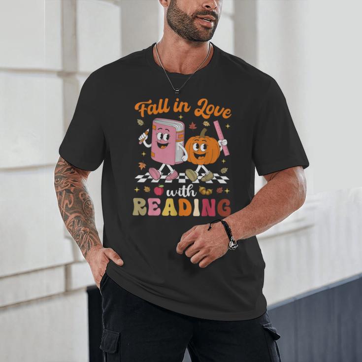 Retro Fall In Love With Learning Pumpkin Autumn Teacher Unisex T-Shirt, novelty gifts, funny gifts Retro Fall In Love With Learning Pumpkin Autumn Teacher Unisex T-Shirt, novelty gifts, funny gifts