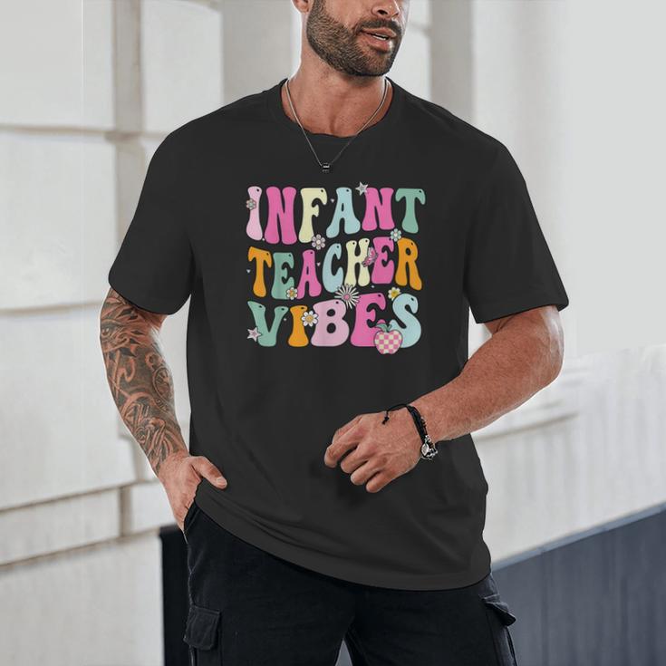 Retro Infant Teacher Vibes Women Daycare Teacher Unisex T-Shirt, novelty gifts, funny gifts
