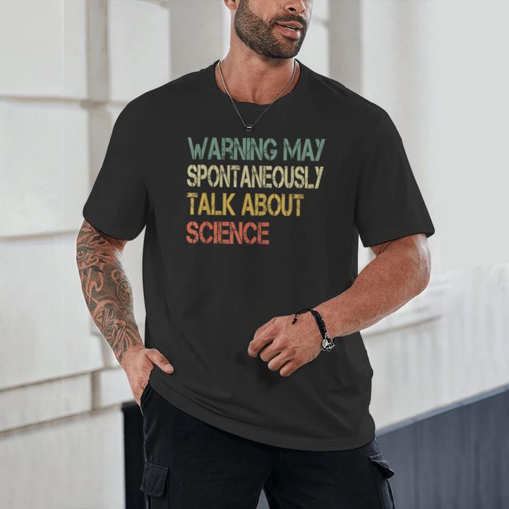 Retro Scientist Warning May Talk About Science Teacher Unisex T-Shirt, novelty gifts, funny gifts Retro Scientist Warning May Talk About Science Teacher Unisex T-Shirt, novelty gifts, funny gifts