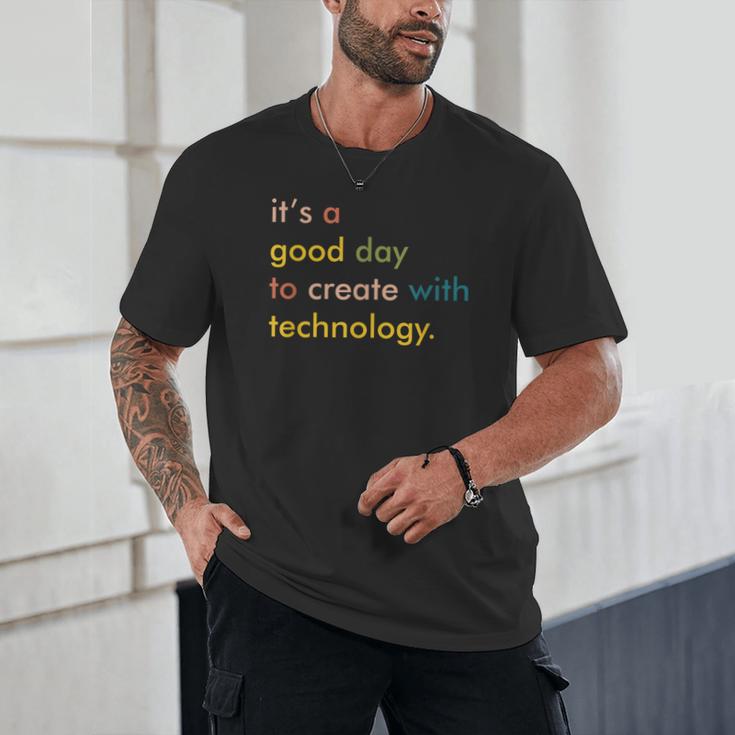 Retro Technology Teacher Shirt Tech Teacher Unisex T-Shirt, novelty gifts, funny gifts