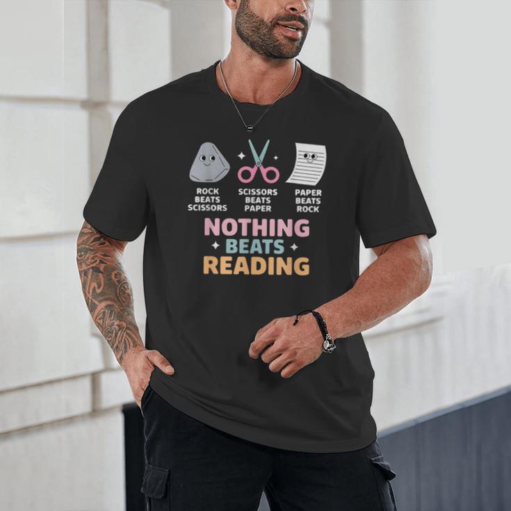 Rock Paper Scissors Teacher Librarian Nothing Beats Reading Unisex T-Shirt, novelty gifts, funny gifts Rock Paper Scissors Teacher Librarian Nothing Beats Reading Unisex T-Shirt, novelty gifts, funny gifts