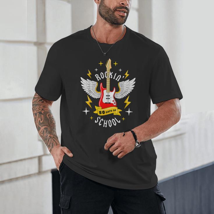 Rockin 50 Days Of School 50th Day Of School Teacher Student Men Women Girls Kids Unisex T-Shirt, novelty gifts, funny gifts Rockin 50 Days Of School 50th Day Of School Teacher Student Men Women Girls Kids Unisex T-Shirt, novelty gifts, funny gifts