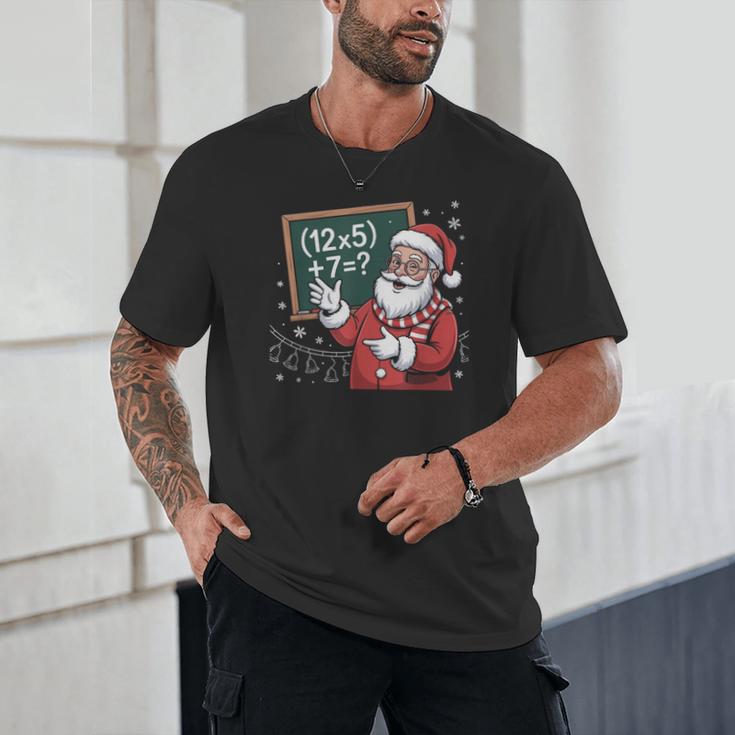 Santa Teacher 67 Math Christmas Xmas Holiday Number 67 Unisex T-Shirt, novelty gifts, funny gifts