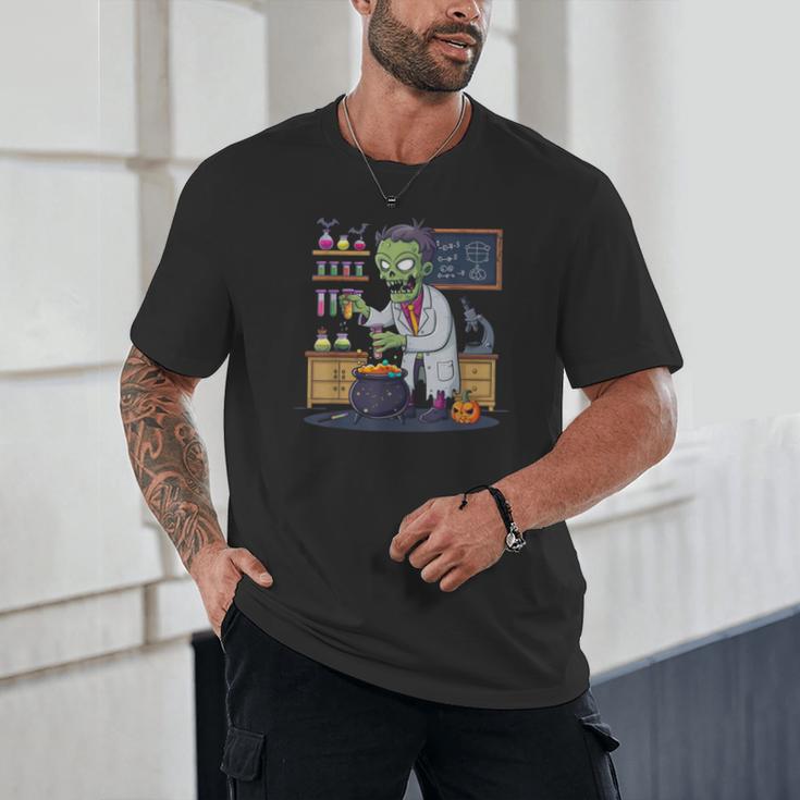 Science Teacher Halloween Shirt Zombie Chemistry Scientist Unisex T-Shirt, novelty gifts, funny gifts