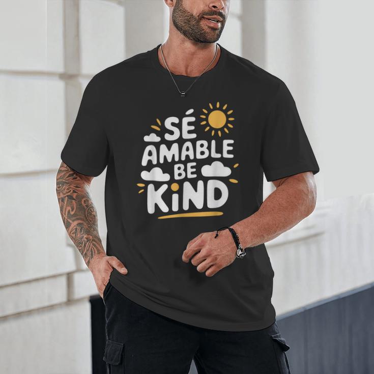 SÉ AMABLE Be Kind Bilingual Teacher Maestra Spanish Teacher Unisex T-Shirt, novelty gifts, funny gifts SÉ AMABLE Be Kind Bilingual Teacher Maestra Spanish Teacher Unisex T-Shirt, novelty gifts, funny gifts