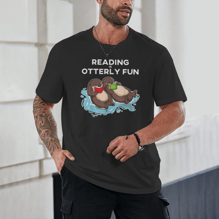 Sea Otter Book Reading Shirt For Bookworm Teachers Unisex T-Shirt, novelty gifts, funny gifts