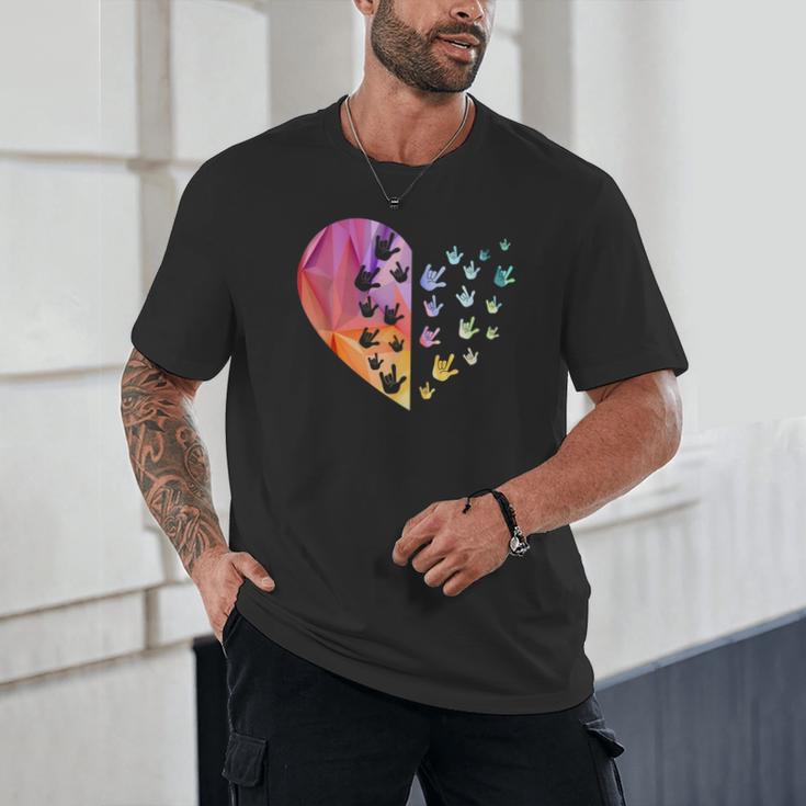 Sign Language Heart ASL For Deaf Teacher Unisex T-Shirt, novelty gifts, funny gifts Sign Language Heart ASL For Deaf Teacher Unisex T-Shirt, novelty gifts, funny gifts