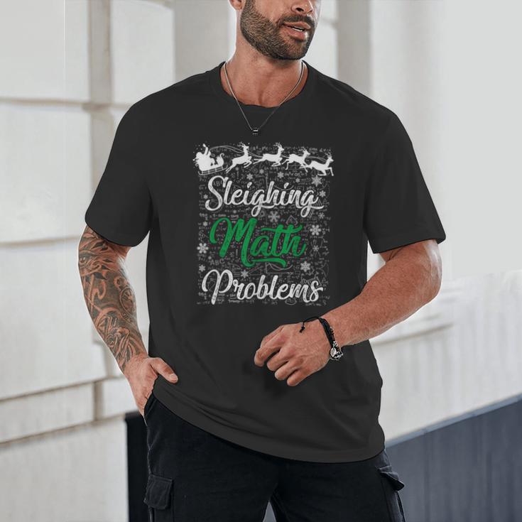 Sleighing Math Problem Xmas In Math Teacher Christmas Men Women Unisex T-Shirt, novelty gifts, funny gifts Sleighing Math Problem Xmas In Math Teacher Christmas Men Women Unisex T-Shirt, novelty gifts, funny gifts
