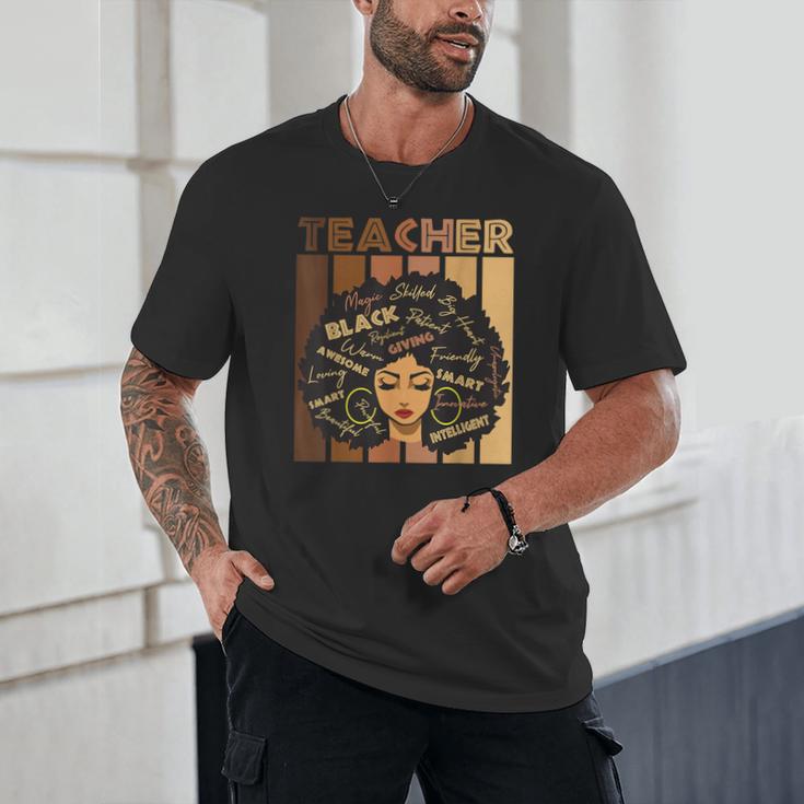 Smart Teacher Afro Girl Melanin African American Wowen Unisex T-Shirt, novelty gifts, funny gifts