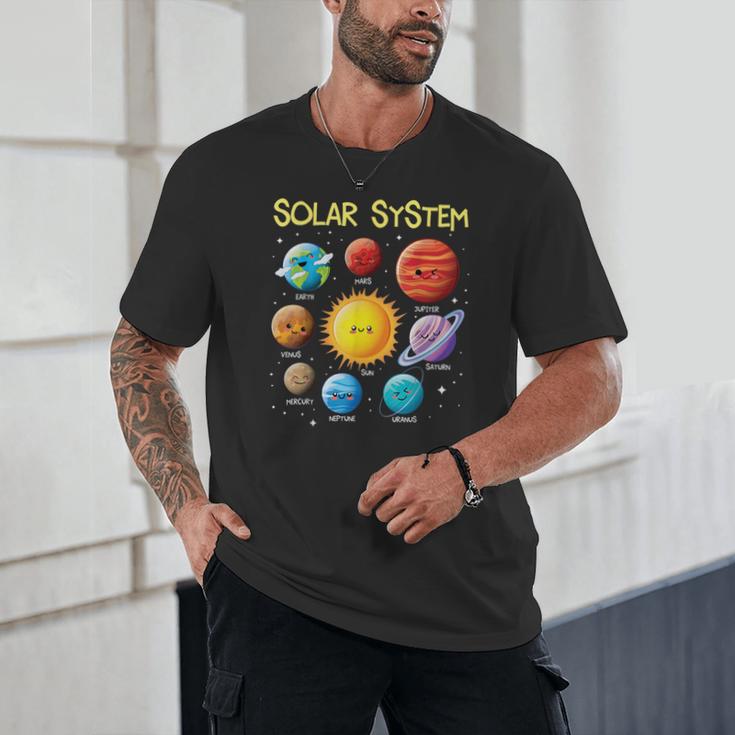 Solar System Cute Face Planets Space Science Teacher School Unisex T-Shirt, novelty gifts, funny gifts Solar System Cute Face Planets Space Science Teacher School Unisex T-Shirt, novelty gifts, funny gifts