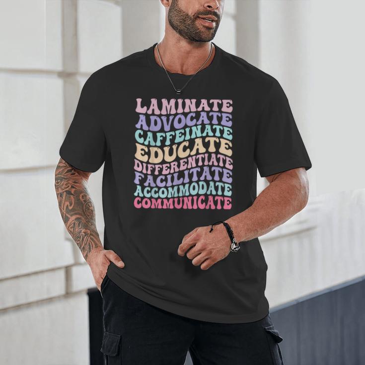 Sped Caffeinate Advocate Laminate Educate Teacher Unisex T-Shirt, novelty gifts, funny gifts Sped Caffeinate Advocate Laminate Educate Teacher Unisex T-Shirt, novelty gifts, funny gifts