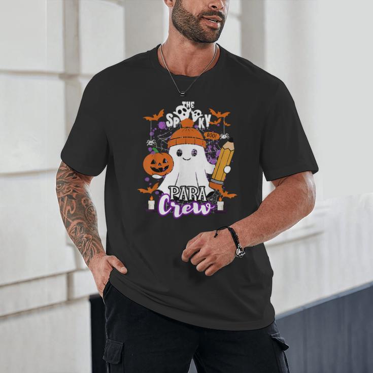 Spooky Para Crew Ghost Halloween Paraprofessional Teacher Unisex T-Shirt, novelty gifts, funny gifts Spooky Para Crew Ghost Halloween Paraprofessional Teacher Unisex T-Shirt, novelty gifts, funny gifts