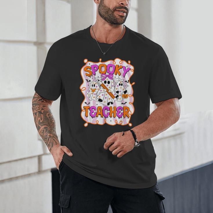 Spooky Teacher Ghost Pencil Teacher Halloween Teacher Unisex T-Shirt, novelty gifts, funny gifts