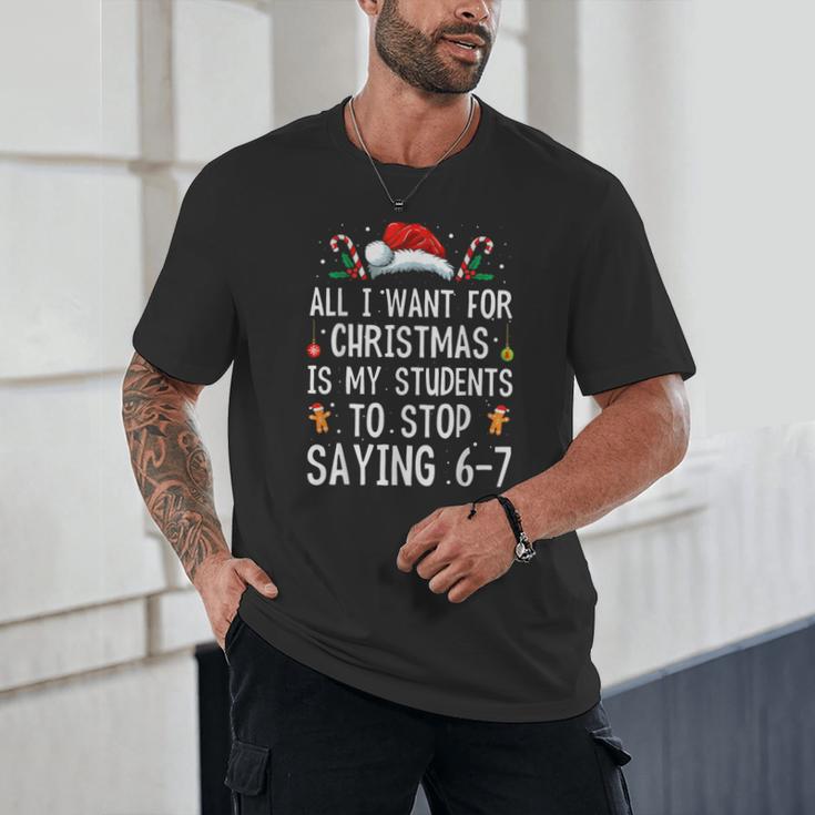 Stop Saying 6-7 Teacher 67 Christmas Meme Six Seven Unisex T-Shirt, novelty gifts, funny gifts Stop Saying 6-7 Teacher 67 Christmas Meme Six Seven Unisex T-Shirt, novelty gifts, funny gifts