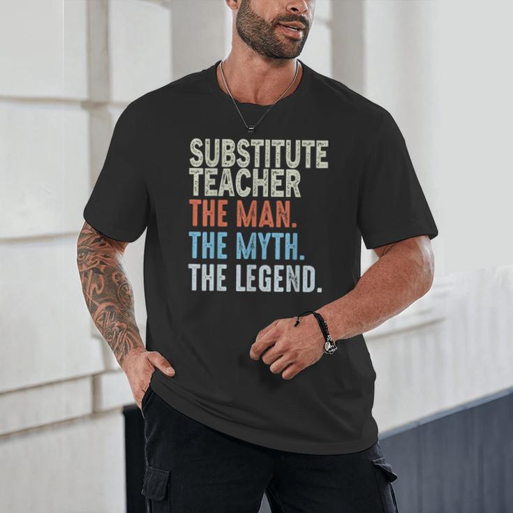 Substitute Teacher Man The Myth The Legend Appreciation Day Unisex T-Shirt, novelty gifts, funny gifts Substitute Teacher Man The Myth The Legend Appreciation Day Unisex T-Shirt, novelty gifts, funny gifts