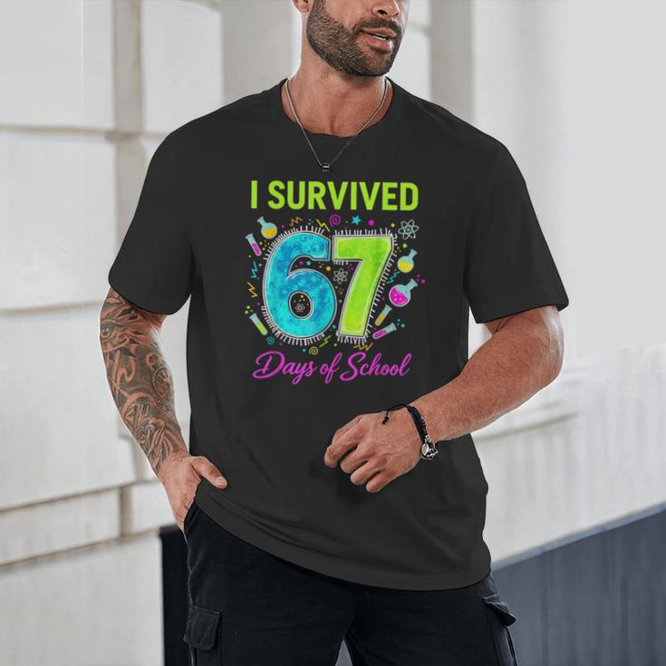 I Survived 67 Days Of School 67 Meme Science Teacher Unisex T-Shirt, novelty gifts, funny gifts